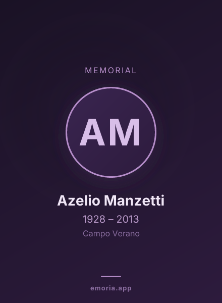 Memorial portrait of Azelio Manzetti