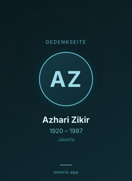 Gedenkportrait von Azhari Zikir