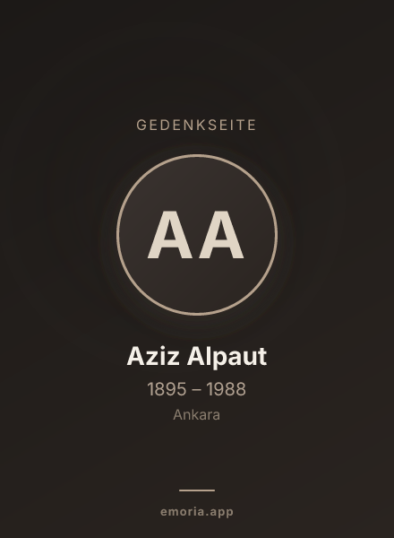 Gedenkportrait von Aziz Alpaut