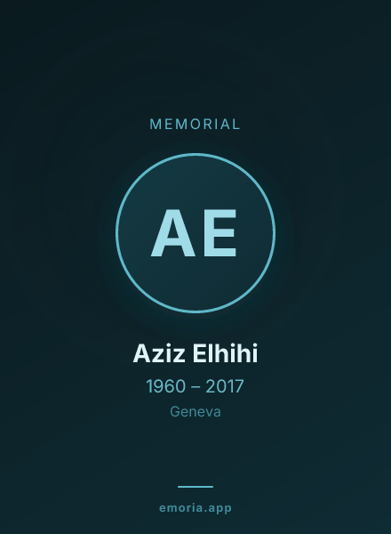 Memorial portrait of Aziz Elhihi