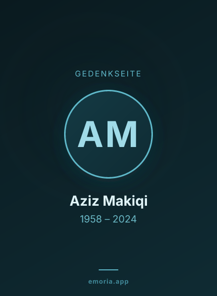 Gedenkportrait von Aziz Makiqi