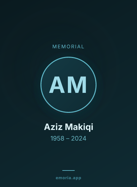 Memorial portrait of Aziz Makiqi