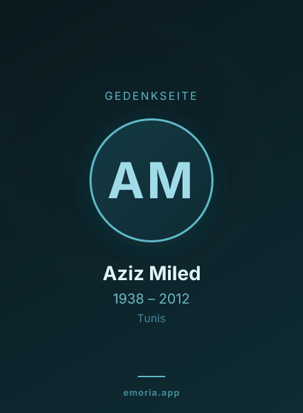 Gedenkportrait von Aziz Miled