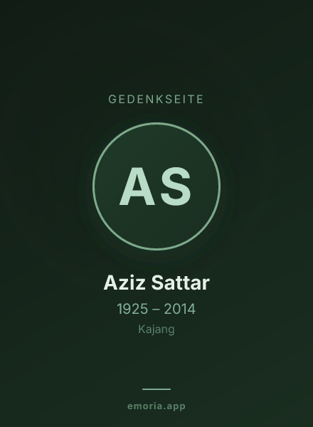 Gedenkportrait von Aziz Sattar