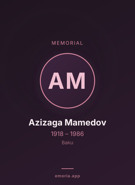 Memorial portrait of Azizaga Mamedov