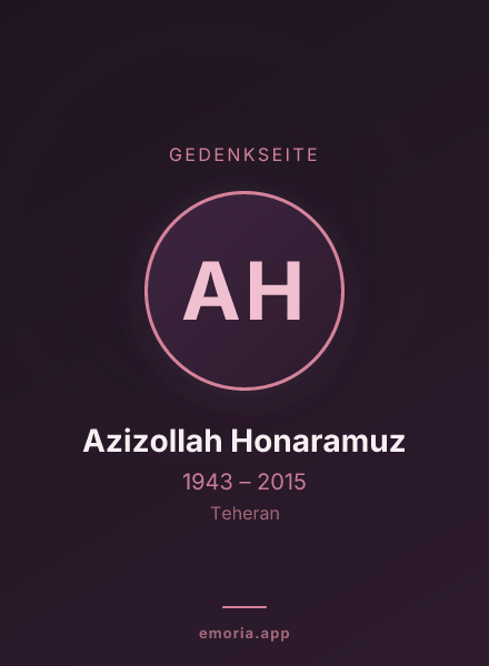 Gedenkportrait von Azizollah Honaramuz