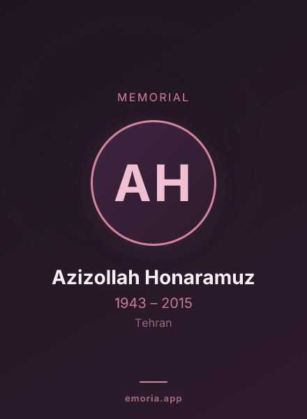Memorial portrait of Azizollah Honaramuz