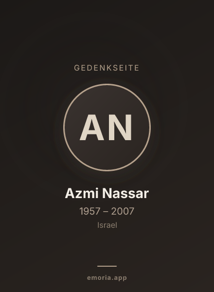 Gedenkportrait von Azmi Nassar