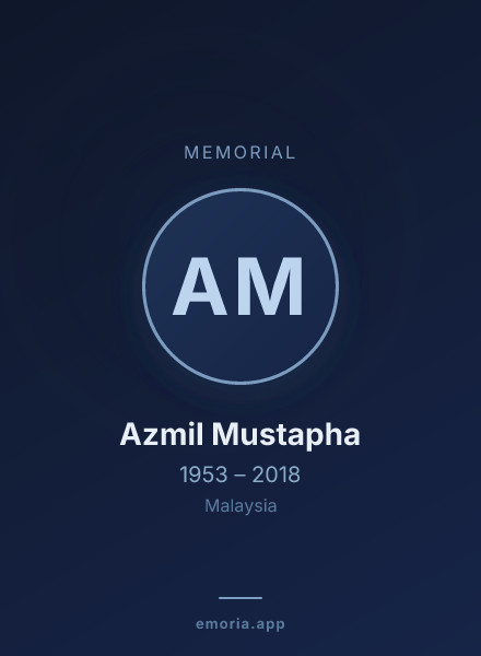 Memorial portrait of Azmil Mustapha