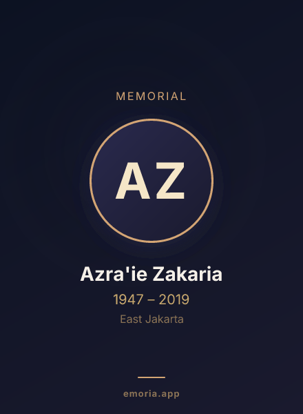 Memorial portrait of Azra'ie Zakaria