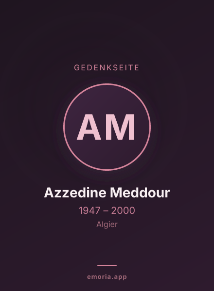 Gedenkportrait von Azzedine Meddour