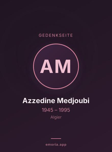 Gedenkportrait von Azzedine Medjoubi