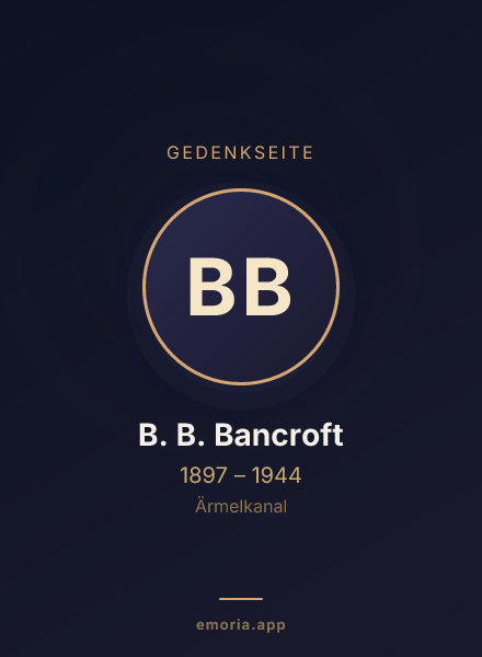 Gedenkportrait von B. B. Bancroft