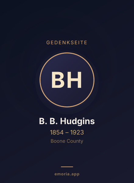 Gedenkportrait von B. B. Hudgins