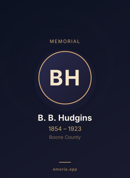 Memorial portrait of B. B. Hudgins
