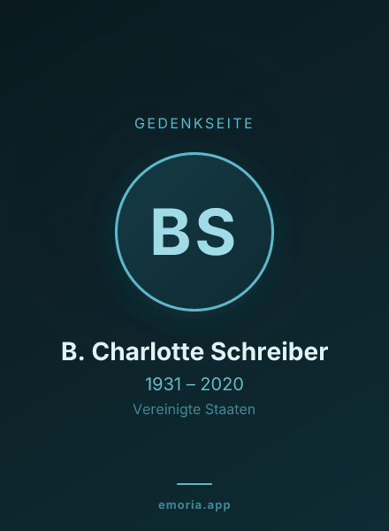 Gedenkportrait von B. Charlotte Schreiber