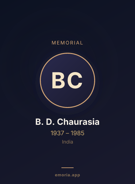 Memorial portrait of B. D. Chaurasia