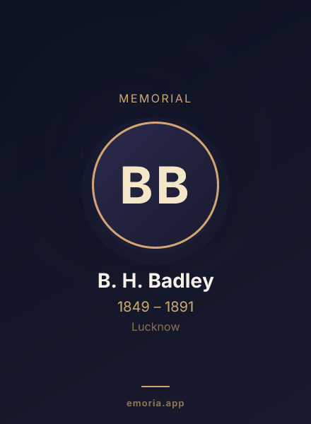 Memorial portrait of B. H. Badley