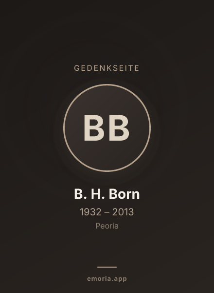 Gedenkportrait von B. H. Born