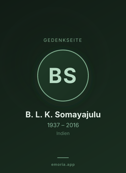 Gedenkportrait von B. L. K. Somayajulu