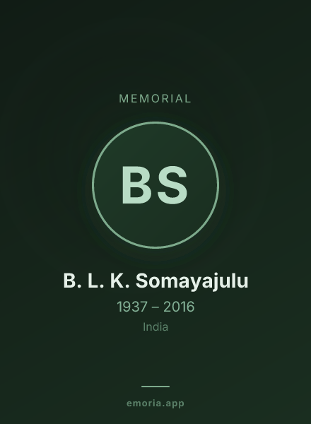 Memorial portrait of B. L. K. Somayajulu