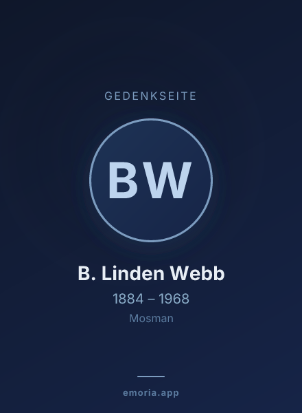 Gedenkportrait von B. Linden Webb