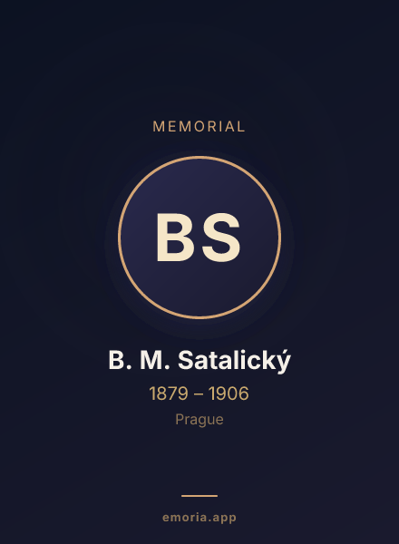 Memorial portrait of B. M. Satalický