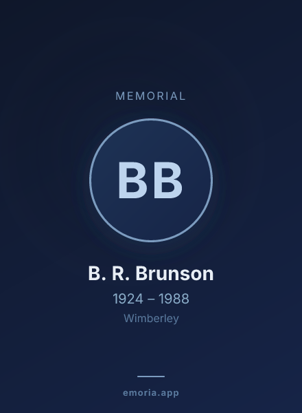 Memorial portrait of B. R. Brunson
