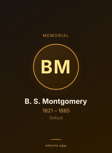 Memorial portrait of B. S. Montgomery