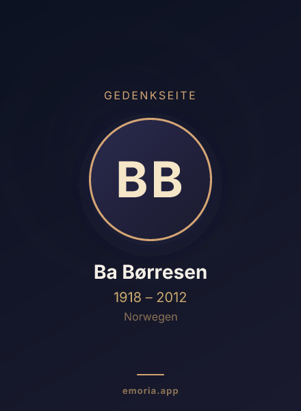 Gedenkportrait von Ba Børresen