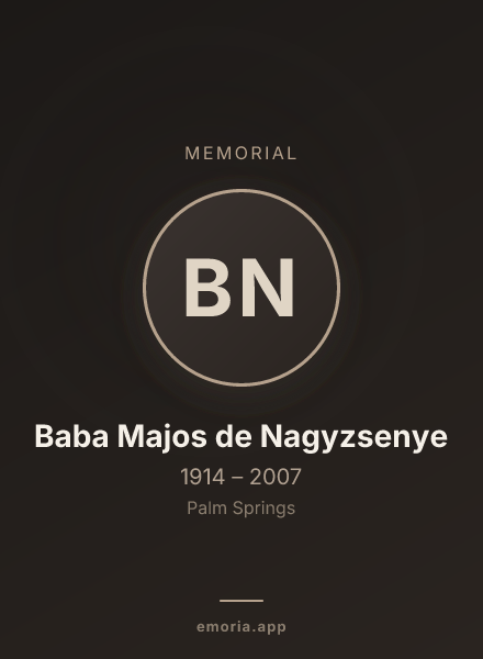 Memorial portrait of Baba Majos de Nagyzsenye