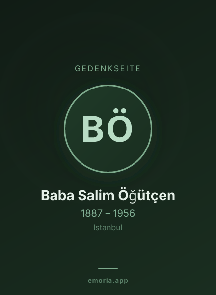 Gedenkportrait von Baba Salim Öğütçen