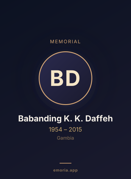 Memorial portrait of Babanding K. K. Daffeh