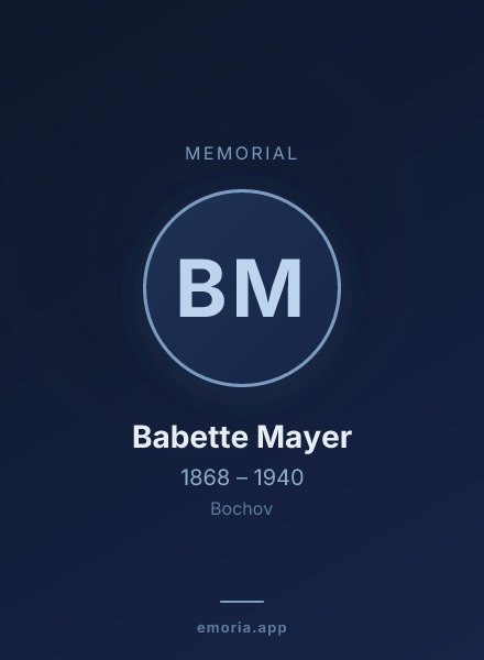 Memorial portrait of Babette Mayer