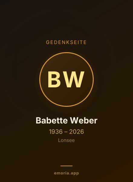 Gedenkportrait von Babette Weber