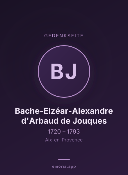Gedenkportrait von Bache-Elzéar-Alexandre d'Arbaud de Jouques