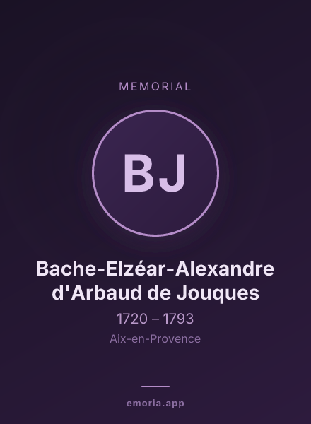 Memorial portrait of Bache-Elzéar-Alexandre d'Arbaud de Jouques