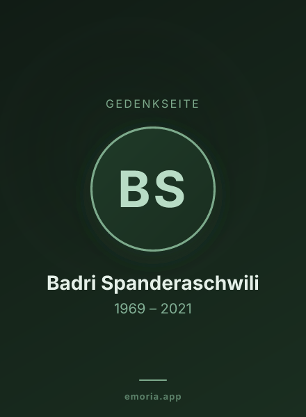 Gedenkportrait von Badri Spanderaschwili