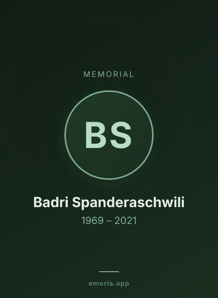 Memorial portrait of Badri Spanderaschwili
