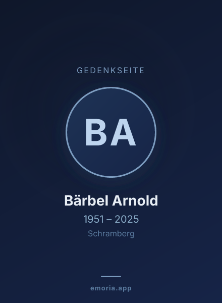 Gedenkportrait von Bärbel Arnold