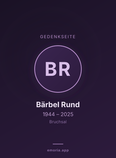 Gedenkportrait von Bärbel Rund