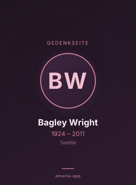 Gedenkportrait von Bagley Wright