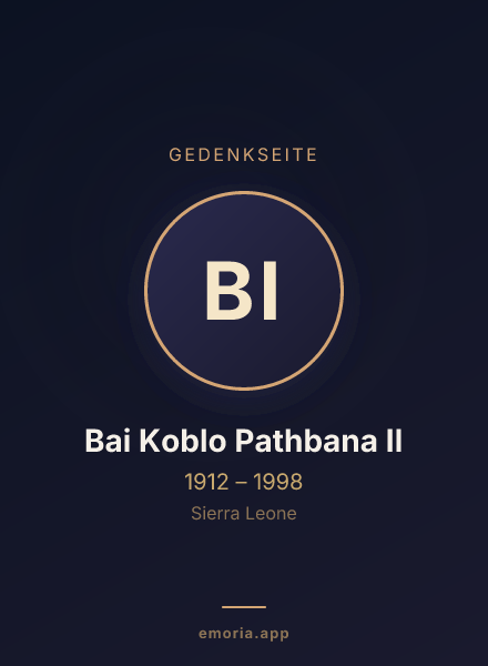 Gedenkportrait von Bai Koblo Pathbana II