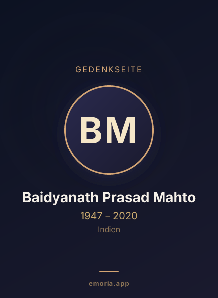 Gedenkportrait von Baidyanath Prasad Mahto