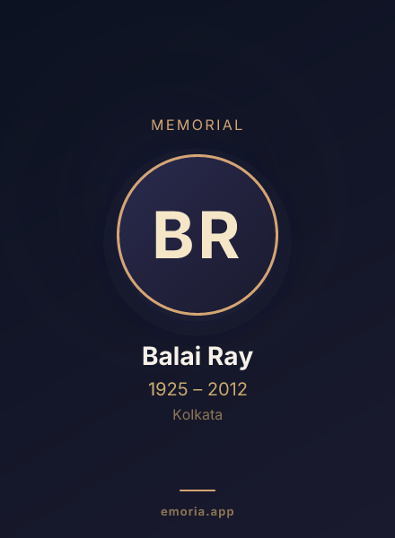 Memorial portrait of Balai Ray