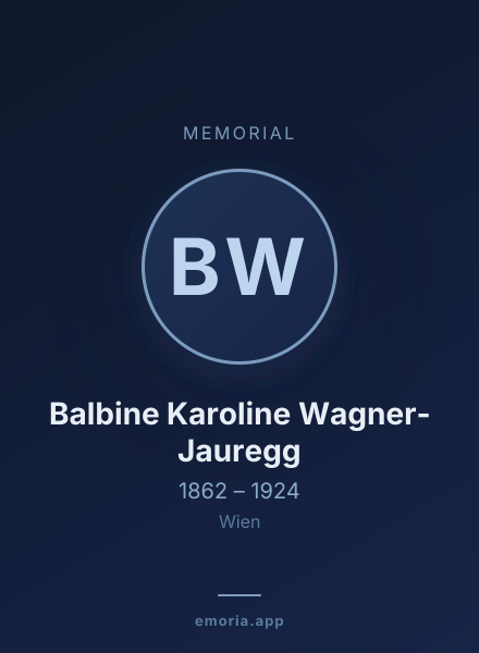 Memorial portrait of Balbine Karoline Wagner-Jauregg
