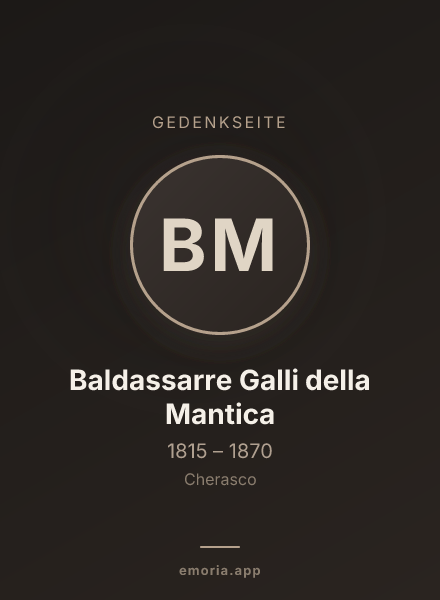 Gedenkportrait von Baldassarre Galli della Mantica