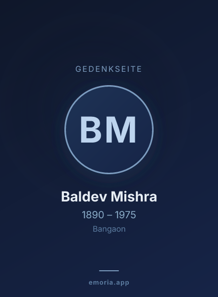 Gedenkportrait von Baldev Mishra