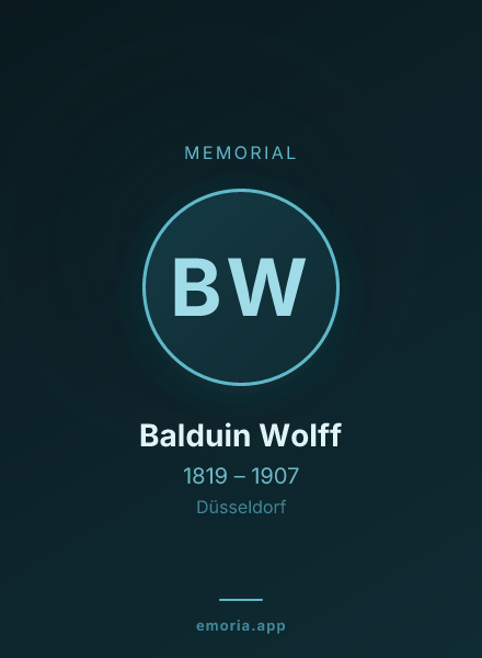 Memorial portrait of Balduin Wolff