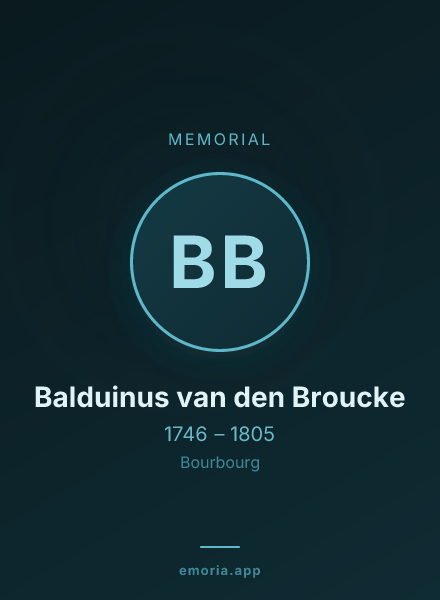 Memorial portrait of Balduinus van den Broucke